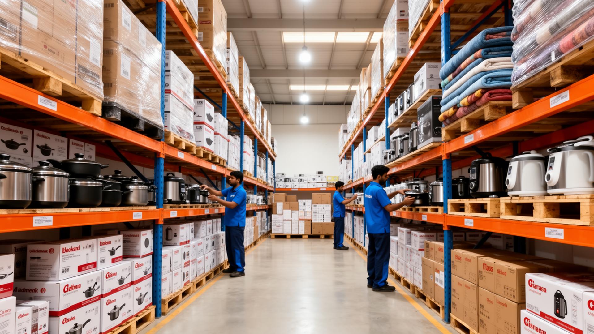 Three-floor warehouse