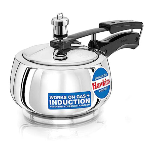 Hawkins Hevibase IH30 3-Litre Induction Pressure Cooker, Small, Silver 