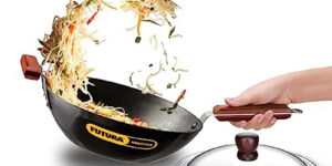 Hawkins Futura Deep-Fry Pan / Kadhai 3 Litre, Nonstick Induction with Lid