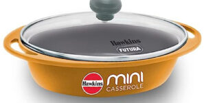 Hawkins  Mini Casserole, Pressure Die - Cast  with Glass Lid 0.75 Ltr