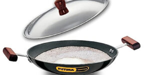 Hawkins Futura  Breakfast Pan 0.9 Ltr (Deep Fry Pan, Round Bottom) With Steel Lid