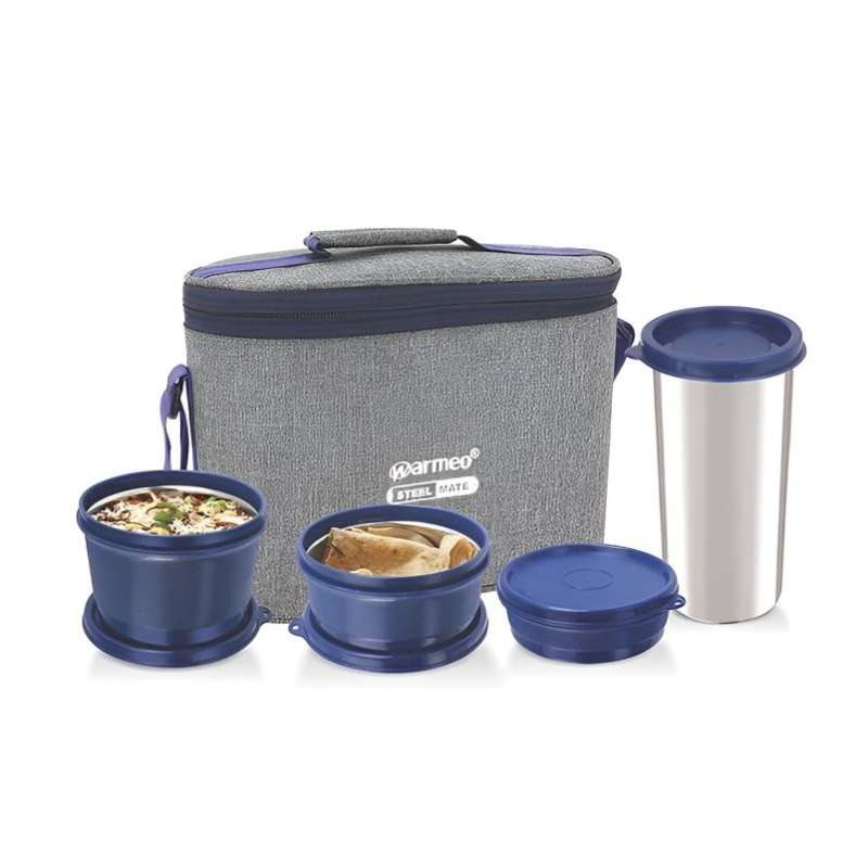 NEW WARMEO MICRO MEAL COMBO STAINLESS STEEL INSULATED TIFFIN - 02