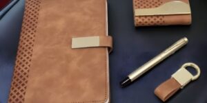 Ball Pen, Diary, Card Holder, Keychain Gift Set PE - 2412