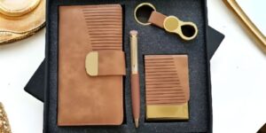 Ball Pen, Notebook, Keychain, Card Holder Gift Set PE - 2431
