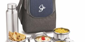 SKI Steel Lunch Mate 4-Layer Tiffin