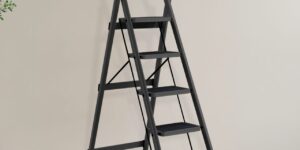 All Fold 5-Step Heavy Duty Folding Ladder with Safety Hand Rail